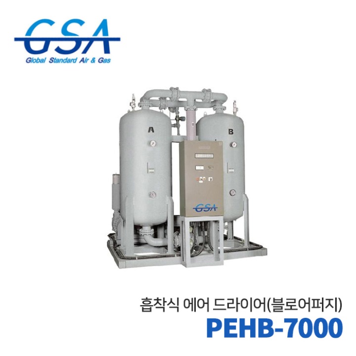 GSA 지에스에이 흡착식에어드라이어 PEHB-7000 (흡착식) 1400HP
